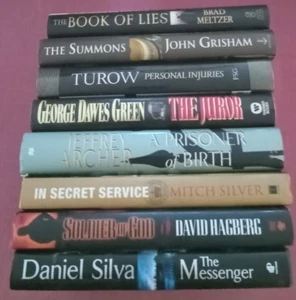 Mystery Thriller Suspense Legal Spy 8 HC John Grisham Brad Metzler Daniel Silva - Picture 1 of 4