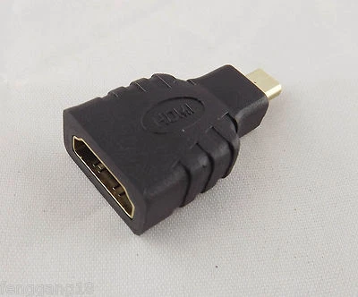 HDMI-compatible Female to Micro HDMI-compatible Male Connector Adapter for HDTV - Image 1 of 4
