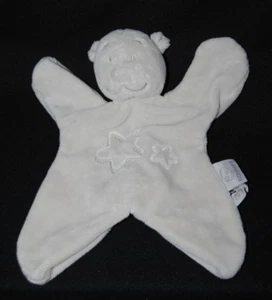 🐻 Doudou ours plat NOUKIE'S beige gris poudre d'étoiles TTBE - Picture 1 of 2