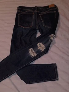 Jegging para mujer American Eagle talla 6 de siguiente nivel elástico en dificultades de altura media - Imagen 1 de 8