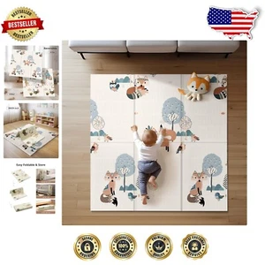 Fun Alphabet Animals Baby Play Mat 59"x59" - Non-Slip, Educational Experience - Picture 1 of 9