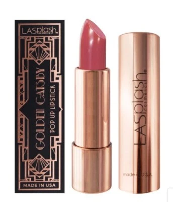 LA SPLASH  GOLDEN GATSBY POP UP LIPSTICK ROSE - Image 1 of 4