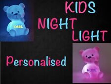 KIDS NIGHT LIGHT - BEAR - LED - PERSONALISED- FREE DELIVERY
