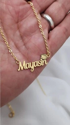 Collar Cuello Joyería en Oro y Plata NUEVO Amarillo Mujer Regalo eBay Tienda Amor/ Foto 1 de 4