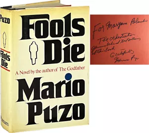 Mario Puzo / Fools Die Signed 1st Edition 1978 - Imagen 1 de 1