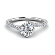Diamond Ring Round 0.83 Ct IGI GIA Certified Lab Grown 950 Platinum Size 5 6 7 8