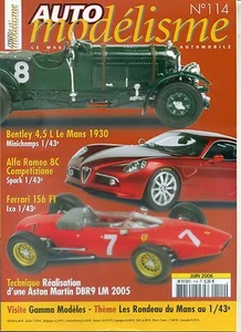 AUTO MODELISME n°114 06/2006 FERRARI 156 F1 ALFA 8C BENTLEY 4.5L - Imagen 1 de 1