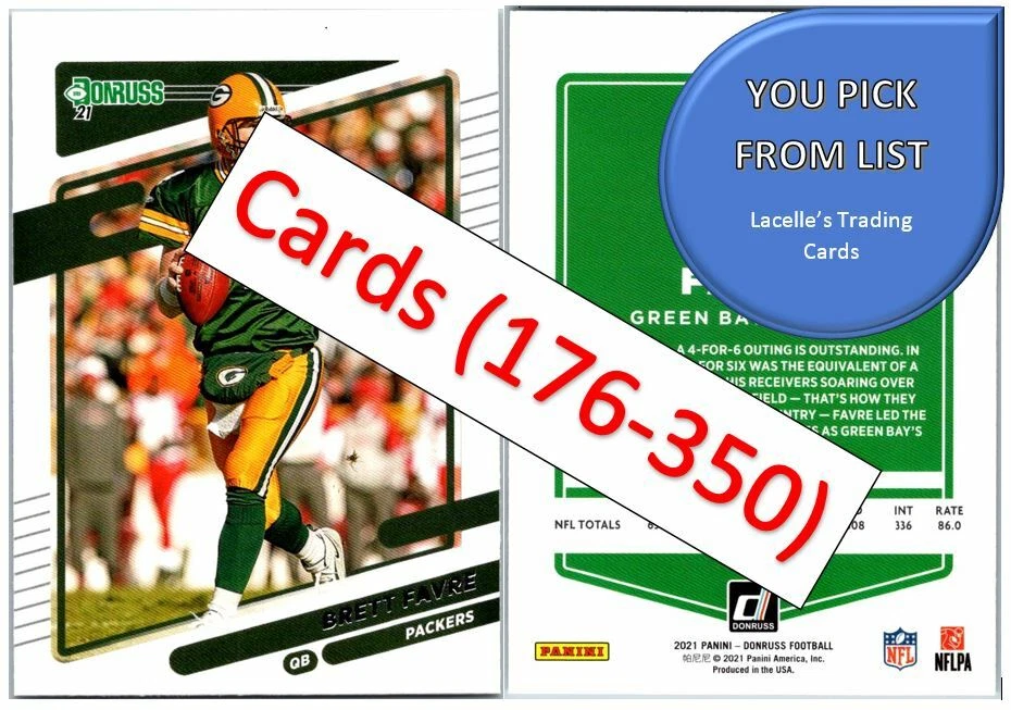 2021 Panini Donruss Football Cards (176-350) - U-Pick From List - Image 1 of 1