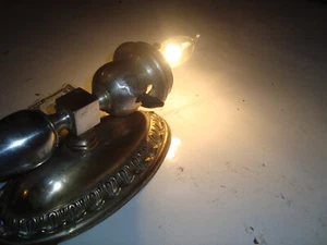 Antique Wall Sconce Brass - Picture 1 of 8