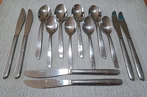NIGHT SKY Superior Intl Silver Dinner Forks, Knives, Spoons, Sm Spoons, Atomic - Picture 1 of 24