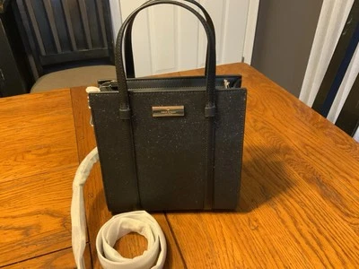 Сумка через плечо Kate Spade ограниченный выпуск блестящая мерцающая черная маленькая на молнии - Изображение 1 из 3