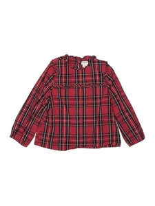 Crewcuts Outlet Girls Red Long Sleeve Blouse 6 - Picture 1 of 2