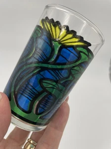 Vintage 1977 Faroy Glass Votive Candle Holder Yellow Lotus Flower Houston TX - Picture 1 of 8