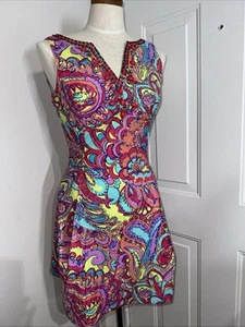 Lilly Pulitzer Printed Dress With Beading size 2 - Picture 1 of 6