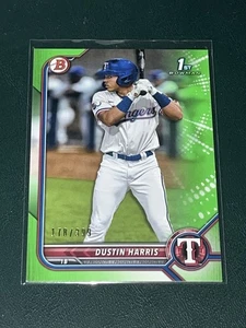 2022 Bowman Dustin Harris NEON GREEN /399 - Picture 1 of 1