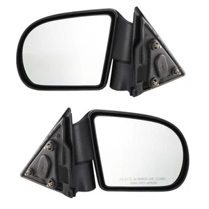 Mirror Set For 1999-2004 Chevrolet S10 Left and Right Manual Fold Textured Black - Picture 1 of 12