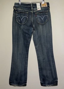 2004 Levi’s Re-Issued 518 Super Low Boot Cut Jeans 13 Medium Juniors NWT Denim - Picture 1 of 13
