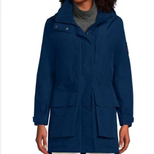 Chaqueta para mujer Lands' End de algodón con capucha bolsillos cargo azul marino talla XL nueva con etiquetas - Imagen 1 de 10