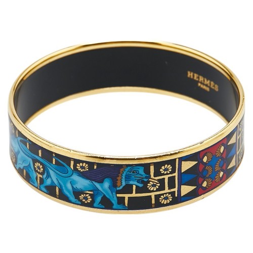 HERMÈS Y0716 Bracciale Hermes Smalto Cloisonne Gm Oro Multicolore