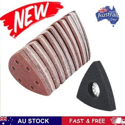 101pcs 60-240 Grit Triangular Sanding Paper Disc Pad Oscillating Multi Tool NJ - image 1 of 4