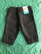 NWT Micro Peached Twill Jogger pants by Garanimals black 0-3 months