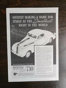 Vintage 1936 Pontiac De Luxe Eight Coupe Original Full Page Ad A5 - Picture 1 of 1