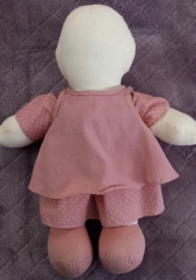 Muñeca bebé 12" sin cara en vestido rosa muñeca de peluche Foto 1 de 2