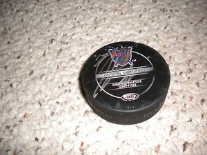  AHL GRAND RAPIDS GRIFFINS SIGNED FRANCIS PARE GAME USED OFFICIAL  HOCKEY PUCK 