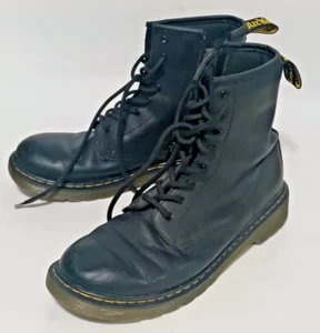 Dr. Martens AirWair JY004 Leather Combat Boots 1460 Y Black Size US M 6 - US L 7 - Picture 1 of 10