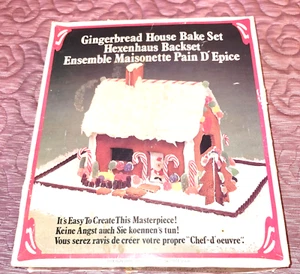 Juego completo para hornear Fox Run Gingerbread House 1979 vintage - Imagen 1 de 3