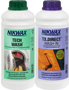 Nikwax Tech Wash & TX Direct Wash In je 1 L Waschmittel & Imprägnierung z1966