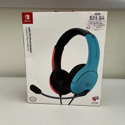 PDP LVL40 Blue/Red Over the Ear Wired Gaming Headset for Nintendo Switch NEW - Image 1 of 2