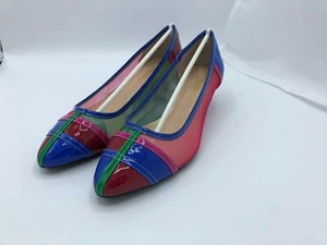 J. Renee Hallie Pointed Toe Wedge Pumps (2059) Bright Multi Size 8.5N - Picture 1 of 6