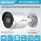 Hikvision Ds 2Cd2086g2 Iu 4K Acusense Mini Bullet Darkfighter Poe Ip Camera Mic