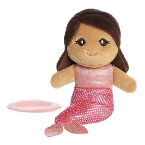 Aurora - Shoulderkins - 5" Pink Coral Mermaid Adorable Stuffed Animal - Picture 1 of 6
