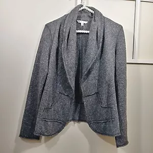 CAbi Blazer Flec Textured Heather Gray Cardigan Knit Jacket Sz Small Style# 170 - Picture 1 of 6