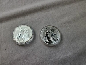 2019 GERMANIA - 5 MARK ALLEGORIES 1 OZ. SILVER Lot Of 2 - Picture 1 of 2