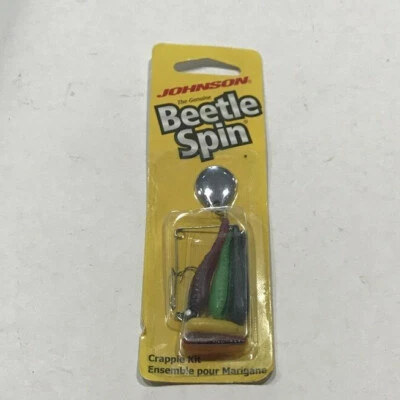 Johnson Beetle Spin Crappie Kit Fishing Lure B-25-9-BL Foto 1 de 4