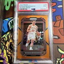 🏀 2022-23 Panini Prizm Bogdan Bogdanovic Orange Prizm /49 SSP PSA 9 MINT! 🔥🥵