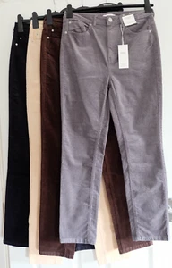 M&S The Sienna High Waist STRAIGHT Leg CORD Corduroy Trousers Jeans _ Various - Picture 1 of 33