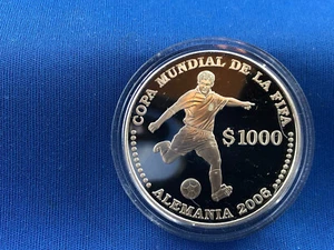 Uruguay 1000 Pesos 2003 World Cup 2006 Silver Proof/Proof - Picture 1 of 4