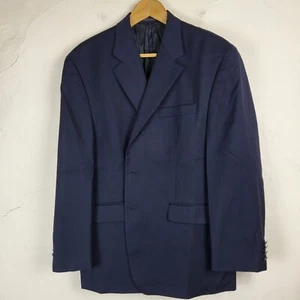 Van Heusen Para Hombres 42S Traje Formal Chaqueta Blazer Lana Azul Marino Tejido Ocasión - Imagen 1 de 12