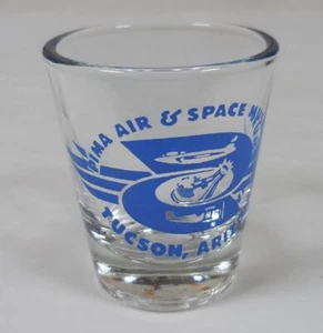 Pima Air & Space Museum Schnapsglas, Tucson, AZ, blauer Druck - Bild 1 von 5