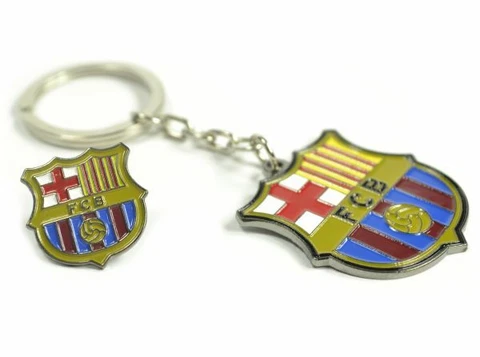 FC Barcelona Crest Key Chain and Badge Pin Set Cover