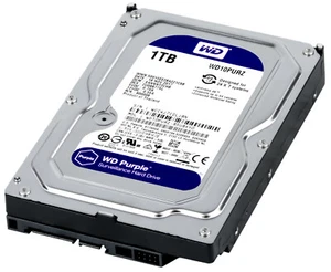 Disque Dur WD PURPLE WD10PURZ 1TO 5,4K 64MO SATA III 3,5'' - Photo 1/3
