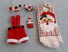 Russ Berrie 2252 Candle Holder Christmas Snowman Santa Claus Ornament Towel Lot