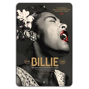 Billie Holiday Jazz Singer Portrait Vintage Music Memorabilia Metal Sign - Picture 1 of 1