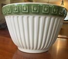 CIC International Large Tilting Mixing Bowl With Green Trim Italy Vintage