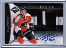 11/12 LIMITED CLAUDE GIROUX #4 JUMBO PRIME PATCH AUTO 02/10 PHILADELPHIA FLYERS