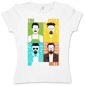 WHITE FACES OF METH GIRLIE SHIRT Breaking Walter Heisenberg Crystal Cook Bad - Picture 1 of 1